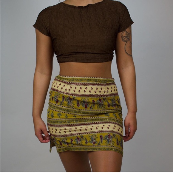 Patterned corduroy skirt - Picture 2 of 4